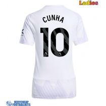 Manchester United Matheus Cunha #10 Replica Away Shirt Ladies 2025-26 Short Sleeve
